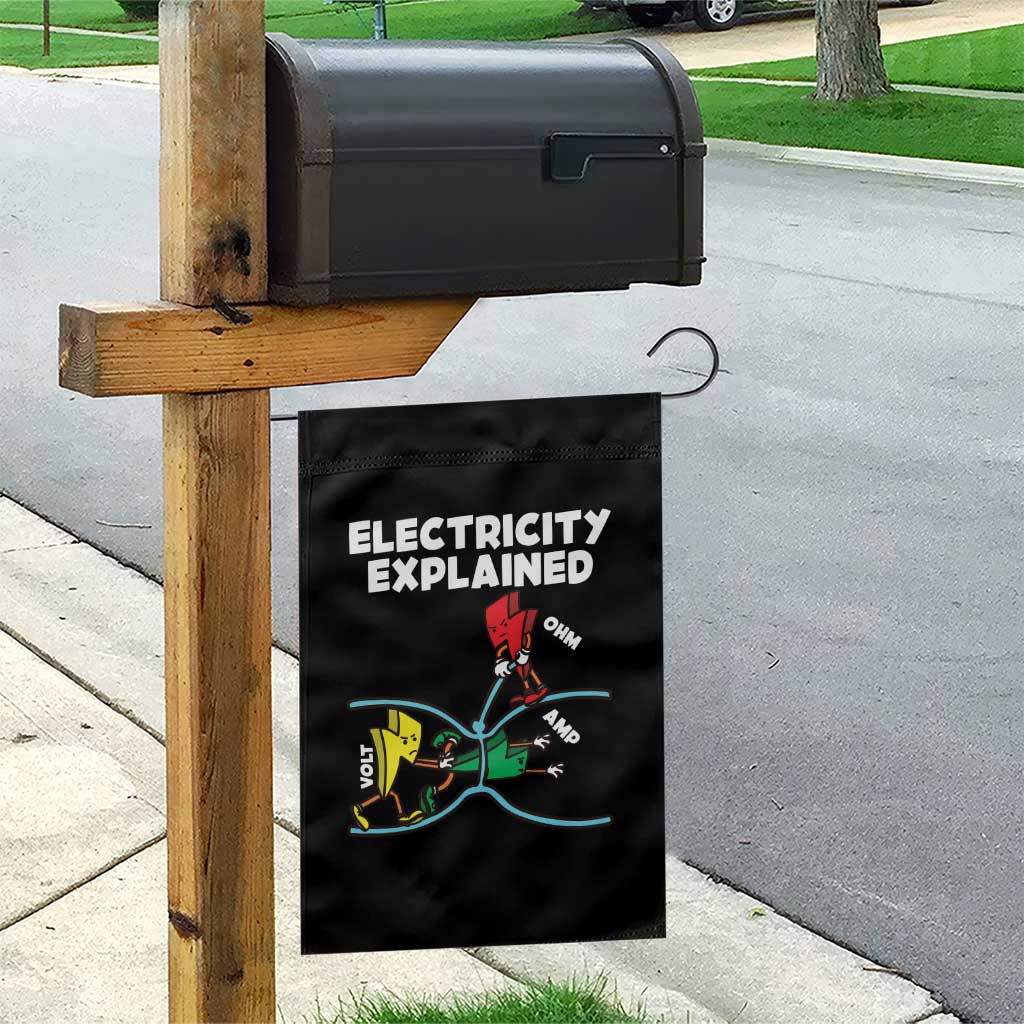 Funny Electricity Garden Flag Ohm's Law Electricity Explained TS14 Print Your Wear