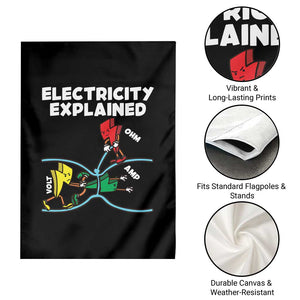Funny Electricity Garden Flag Ohm's Law Electricity Explained TS14 Print Your Wear