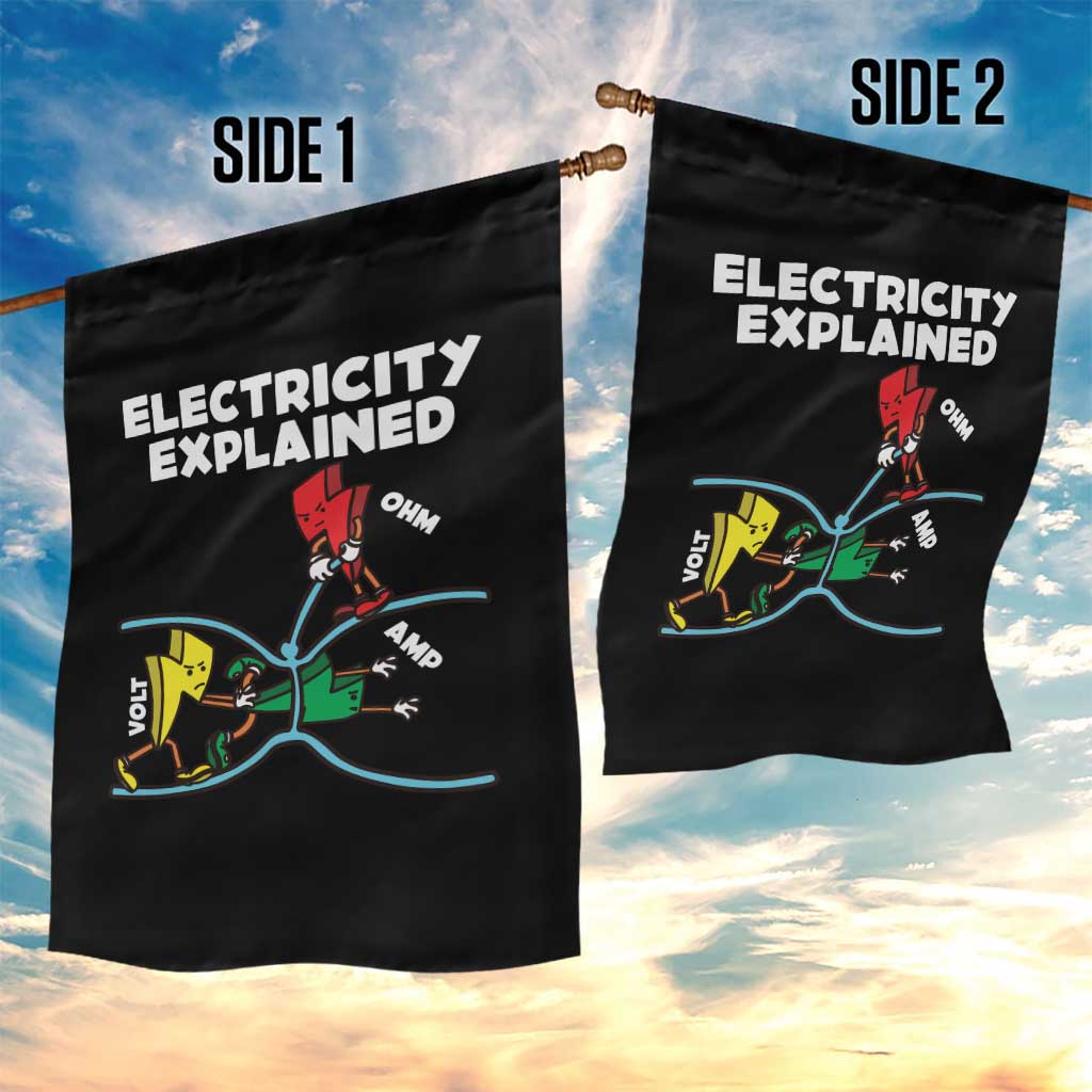 Funny Electricity Garden Flag Ohm's Law Electricity Explained TS14 Print Your Wear