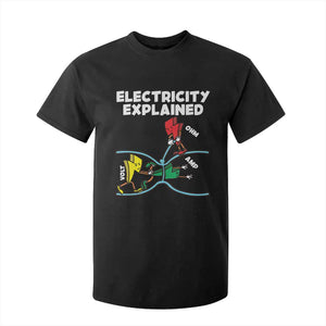 Funny Electricity T Shirt For Kid Ohm's Law Electricity Explained TS14 Black Print Your Wear