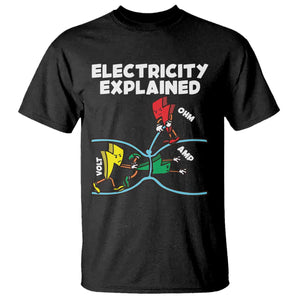 Funny Electricity T Shirt Ohm's Law Electricity Explained TS14 Black Print Your Wear