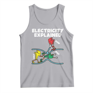Funny Electricity Tank Top Ohm's Law Electricity Explained TS14 Athletic Heather Print Your Wear