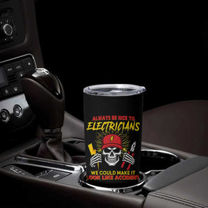 Funny Electrician Skull Tumbler Cup Electrical Engineer Electricity Lineman TS14 Print Your Wear