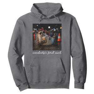 Somebody's Feral Aunt Hoodie Funny Neil The Seal Meme TS14 Charcoal Print Your Wear
