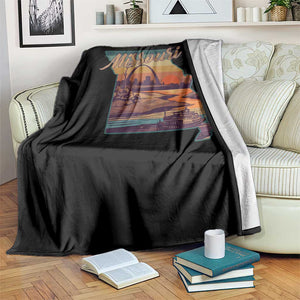 Retro Gateway Arch St Louis Missouri Map Outline Throw Blanket TS14 Print Your Wear
