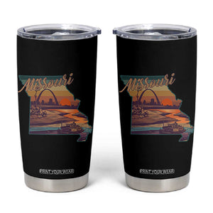 Retro Gateway Arch St Louis Missouri Map Outline Tumbler Cup TS14 Black Print Your Wear