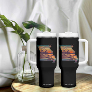 Retro Gateway Arch St Louis Missouri Map Outline Tumbler With Handle TS14 Print Your Wear