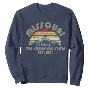 Retro Missouri The Show Me State USA America Souvenir Gift Sweatshirt TS14 Navy Print Your Wear
