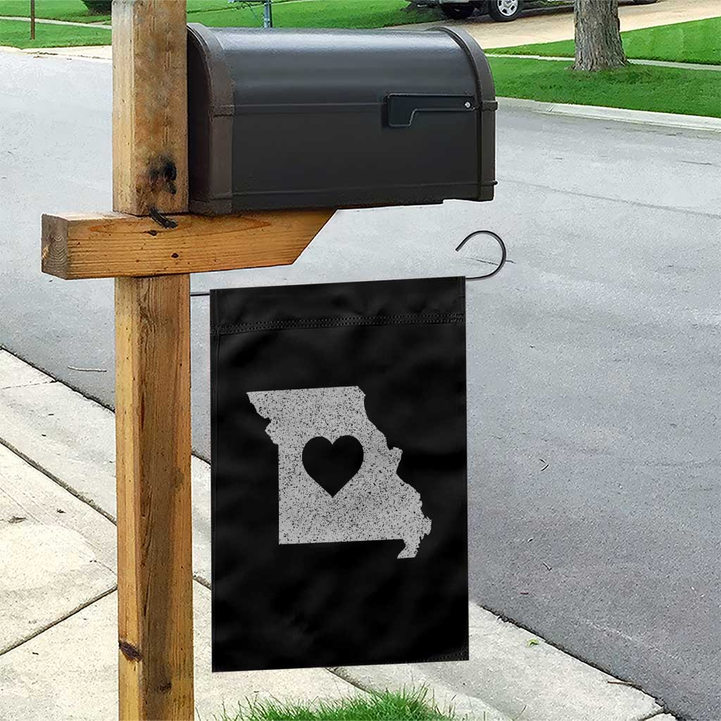 Missouri Home Distressed Missouri State Map with Heart Garden Flag TS14 Print Your Wear