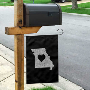 Missouri Home Distressed Missouri State Map with Heart Garden Flag TS14 Print Your Wear
