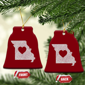 Missouri Home Distressed Missouri State Map with Heart Ceramic Ornament TS14 Print Your Wear