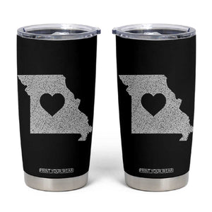 Missouri Home Distressed Missouri State Map with Heart Tumbler Cup TS14 Black Print Your Wear