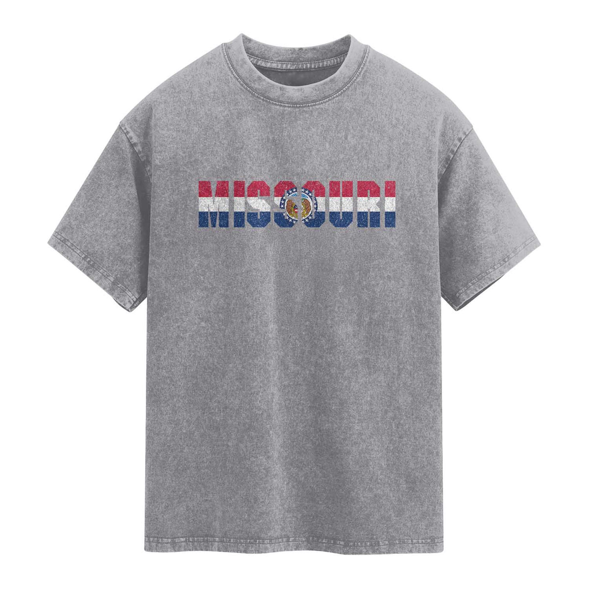 Missouri State Flag Missouri Pride Washed Cotton T-Shirt