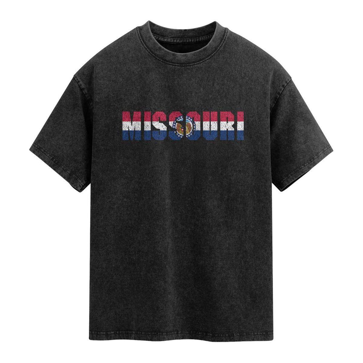 Missouri State Flag Missouri Pride Washed Cotton T-Shirt