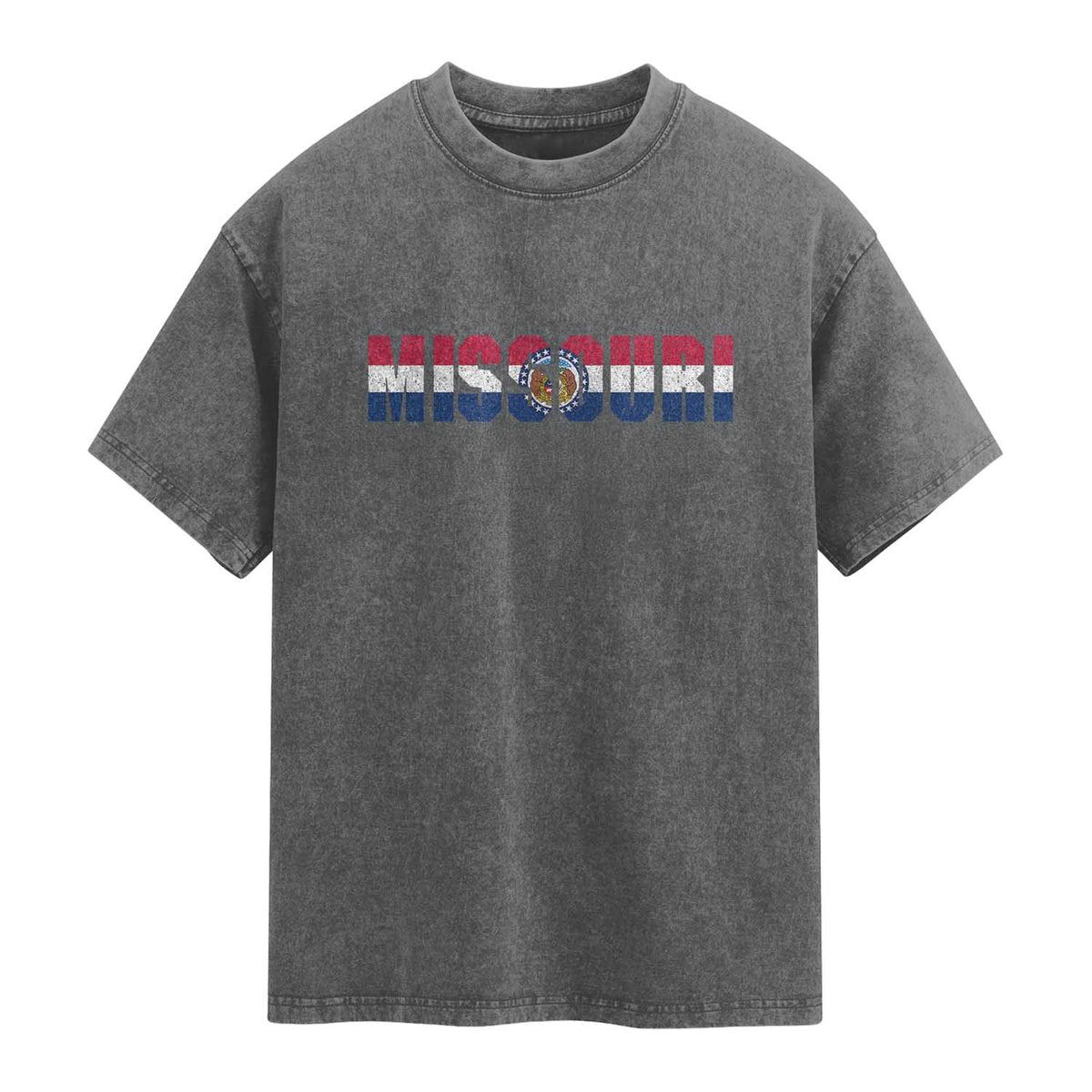 Missouri State Flag Missouri Pride Washed Cotton T-Shirt