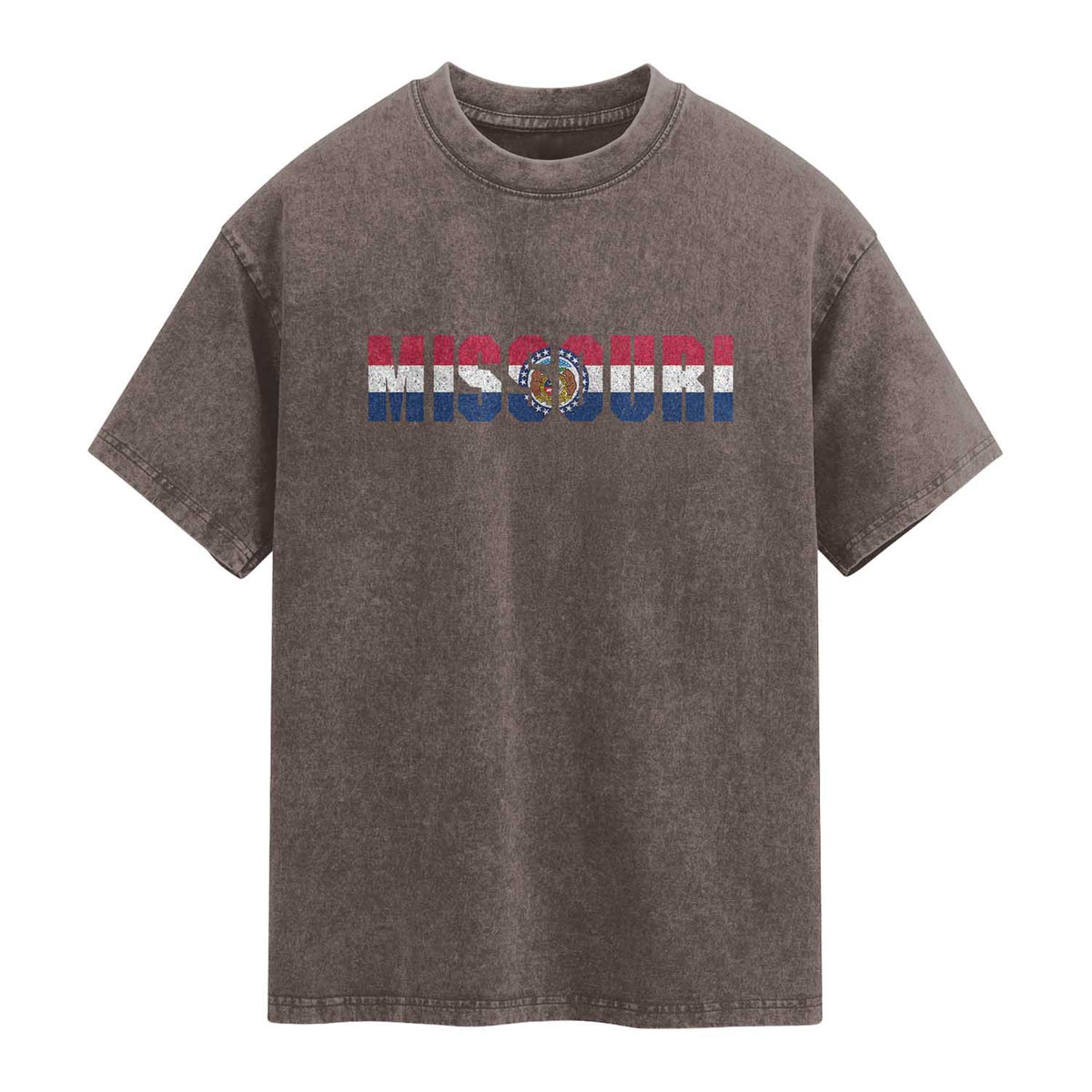 Missouri State Flag Missouri Pride Washed Cotton T-Shirt