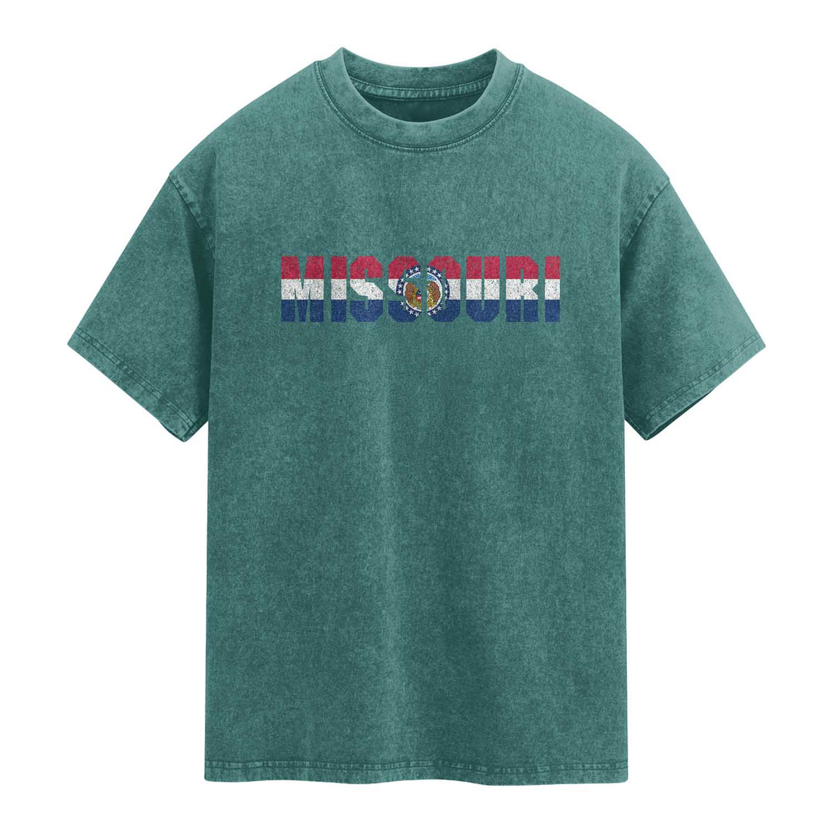 Missouri State Flag Missouri Pride Washed Cotton T-Shirt
