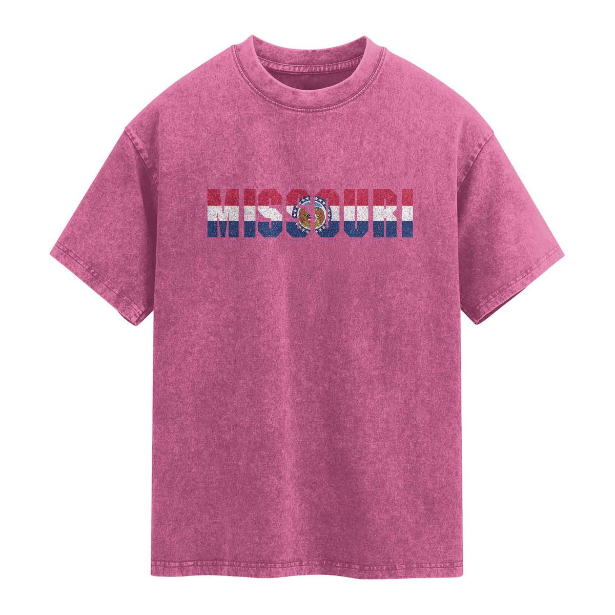 Missouri State Flag Missouri Pride Washed Cotton T-Shirt