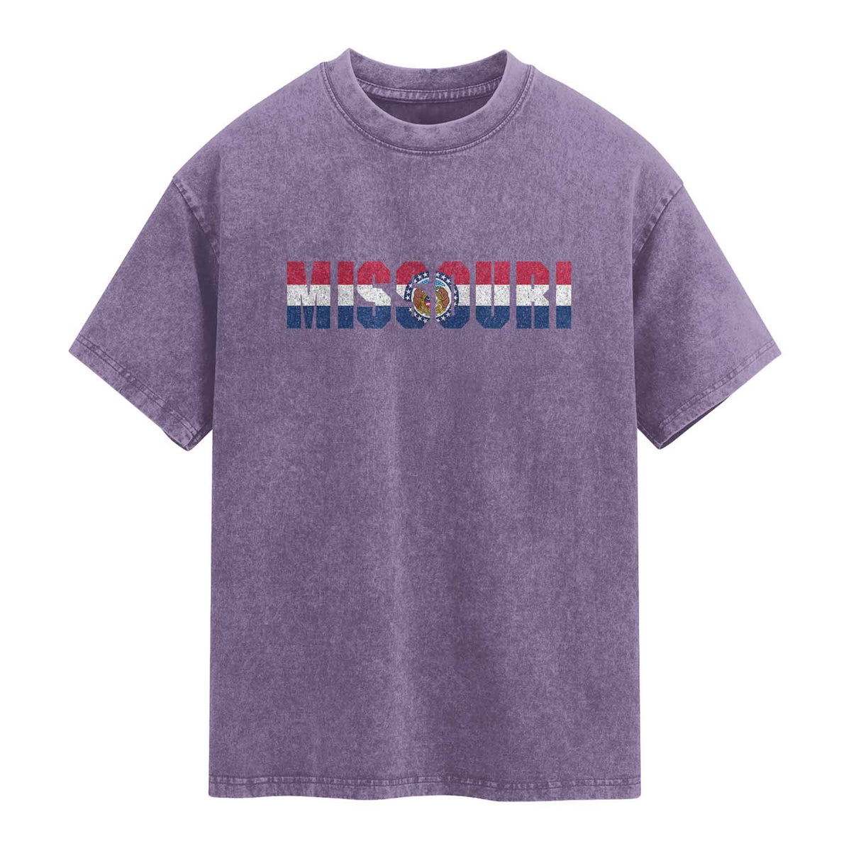 Missouri State Flag Missouri Pride Washed Cotton T-Shirt