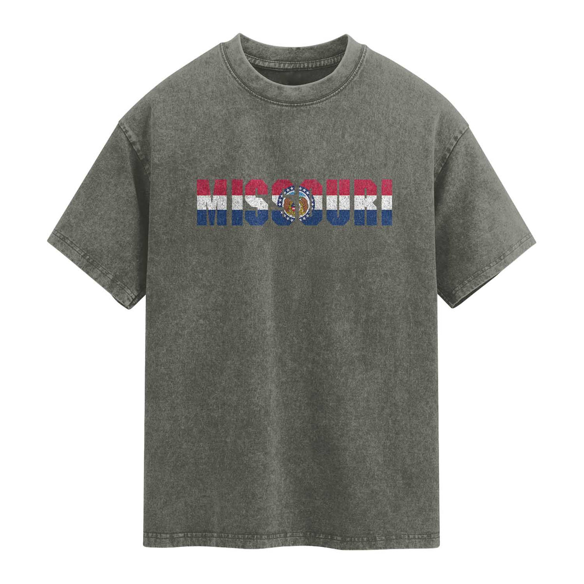 Missouri State Flag Missouri Pride Washed Cotton T-Shirt