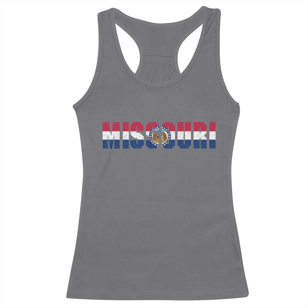 Missouri State Flag Missouri Pride Racerback Tank Top
