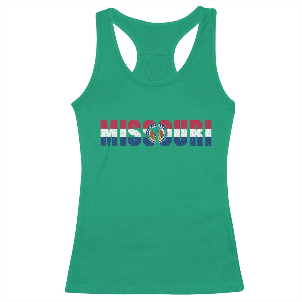 Missouri State Flag Missouri Pride Racerback Tank Top