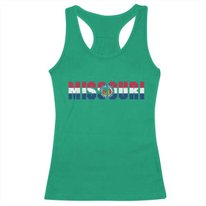 Missouri State Flag Missouri Pride Racerback Tank Top