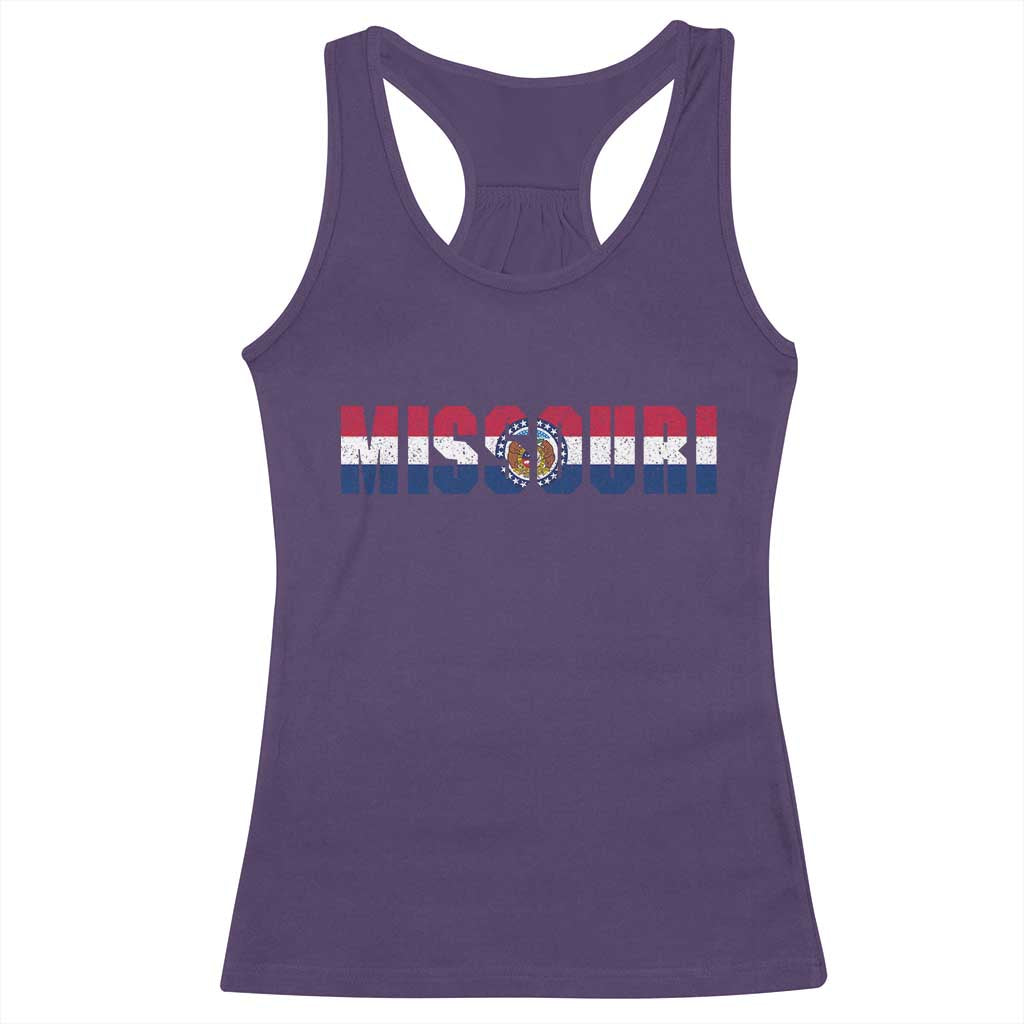 Missouri State Flag Missouri Pride Racerback Tank Top