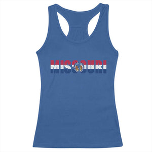 Missouri State Flag Missouri Pride Racerback Tank Top