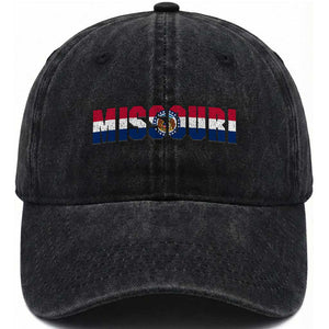 Missouri State Flag Missouri Pride Washed Cotton Baseball Cap