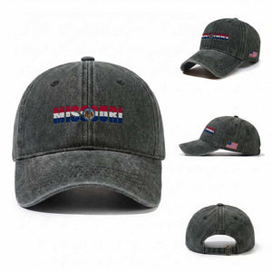 Missouri State Flag Missouri Pride Washed Cotton Baseball Cap