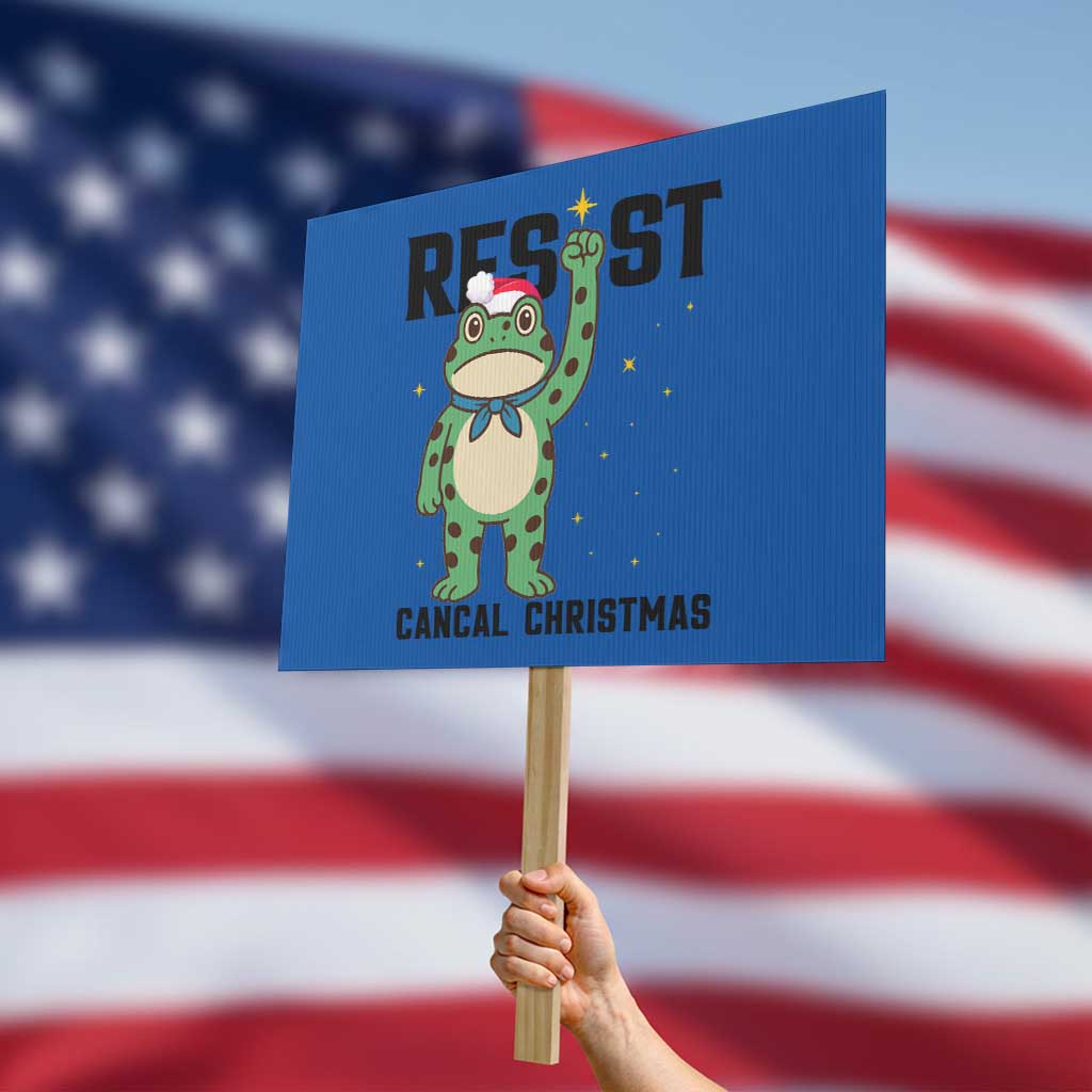 Resist Frog Protest Sign Funny Portland Protest ICE Activist Meme TS14 Horizontal 18