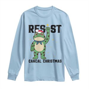 Resist Frog Long Sleeve Shirt Funny Portland Protest ICE Activist Meme TS14 Light Blue Print Your Wear