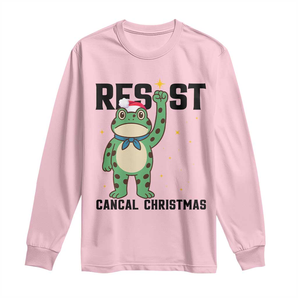 Resist Frog Long Sleeve Shirt Funny Portland Protest ICE Activist Meme TS14 Light Pink Print Your Wear