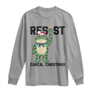 Resist Frog Long Sleeve Shirt Funny Portland Protest ICE Activist Meme TS14 Sport Gray Print Your Wear