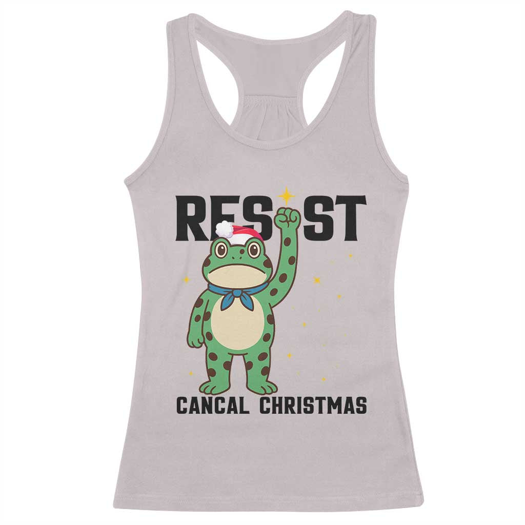 Resist Frog Racerback Tank Top Funny Portland Protest ICE Activist Meme TS14 Ice Gray Print Your Wear