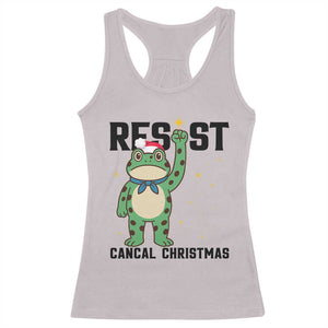 Resist Frog Racerback Tank Top Funny Portland Protest ICE Activist Meme TS14 Ice Gray Print Your Wear