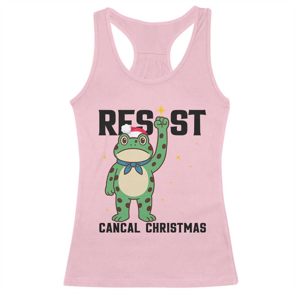 Resist Frog Racerback Tank Top Funny Portland Protest ICE Activist Meme TS14 Light Pink Print Your Wear
