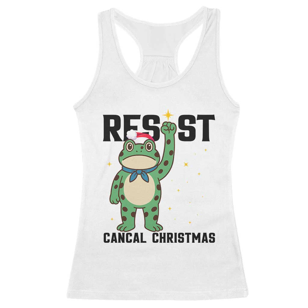 Resist Frog Racerback Tank Top Funny Portland Protest ICE Activist Meme TS14 White Print Your Wear
