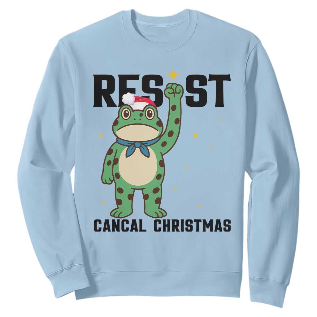 Resist Frog Sweatshirt Funny Portland Protest ICE Activist Meme TS14 Light Blue Print Your Wear