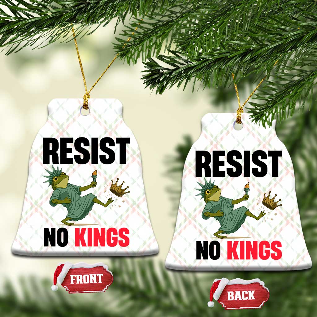 Resist Frog Ceramic Ornament No Kings In America Political 2025 TS14 Print Your Wear