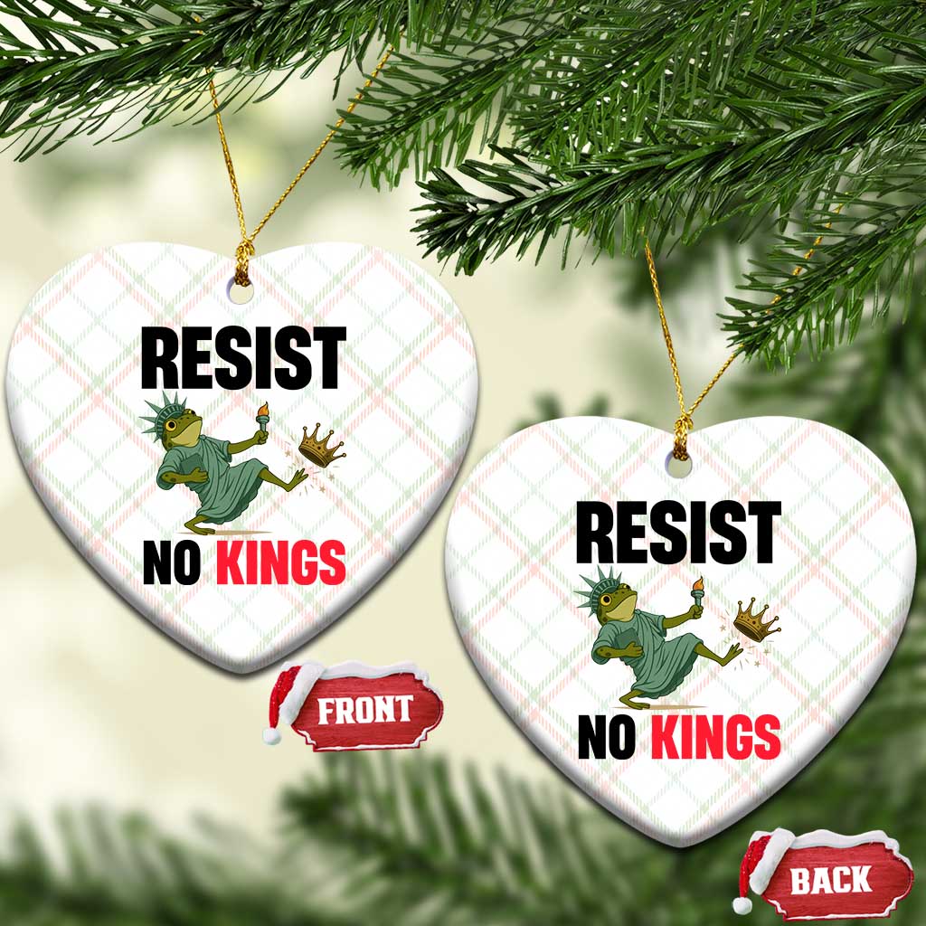 Resist Frog Ceramic Ornament No Kings In America Political 2025 TS14 Print Your Wear
