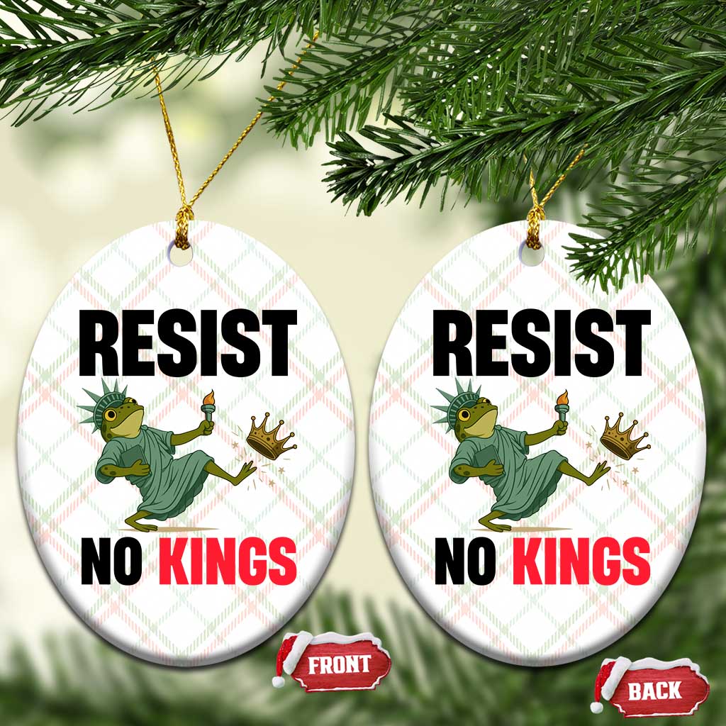 Resist Frog Ceramic Ornament No Kings In America Political 2025 TS14 Print Your Wear