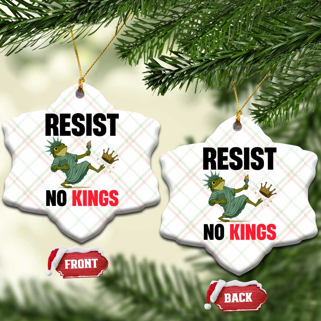 Resist Frog Ceramic Ornament No Kings In America Political 2025 TS14 Print Your Wear
