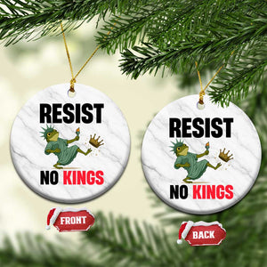 Resist Frog Ceramic Ornament No Kings In America Political 2025 TS14 1pc White Marble Print Your Wear