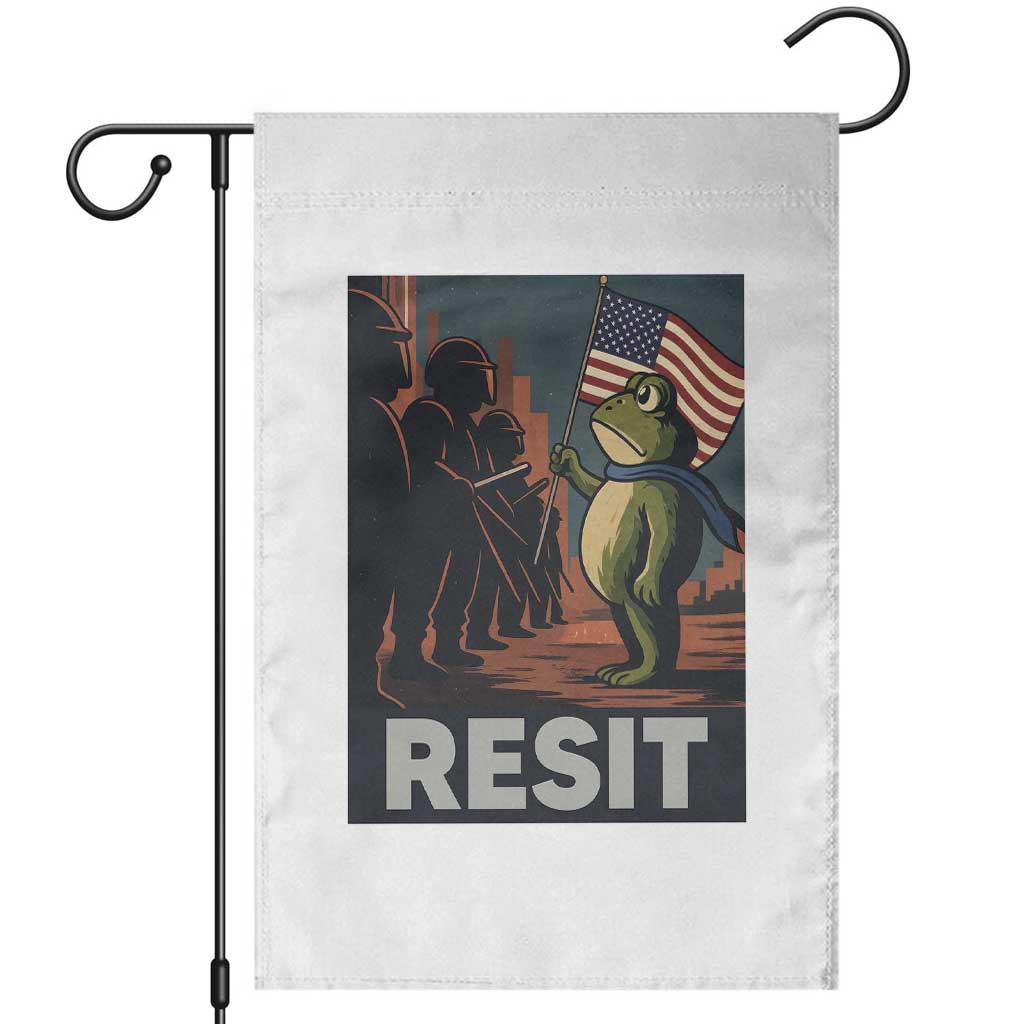 Resist Frog Garden Flag Portland Frog Activist America Political 2025 TS14 White Print Your Wear
