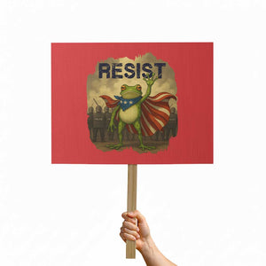 Resist Frog Christian Christmas Protest Sign Funny Polittical 2025 Meme TS14 Horizontal 18" × 24" Red Print Your Wear