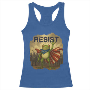 Resist Frog Christian Christmas Racerback Tank Top Funny Polittical 2025 Meme TS14 Royal Blue Print Your Wear