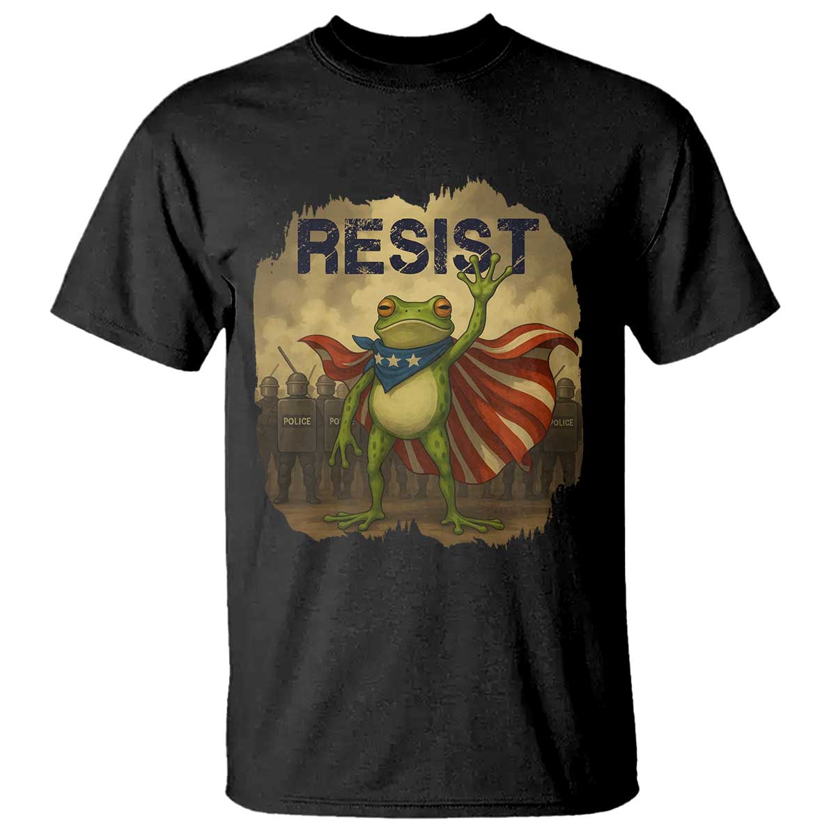 Resist Frog Christian Christmas T Shirt Funny Polittical 2025 Meme TS14 Black Print Your Wear