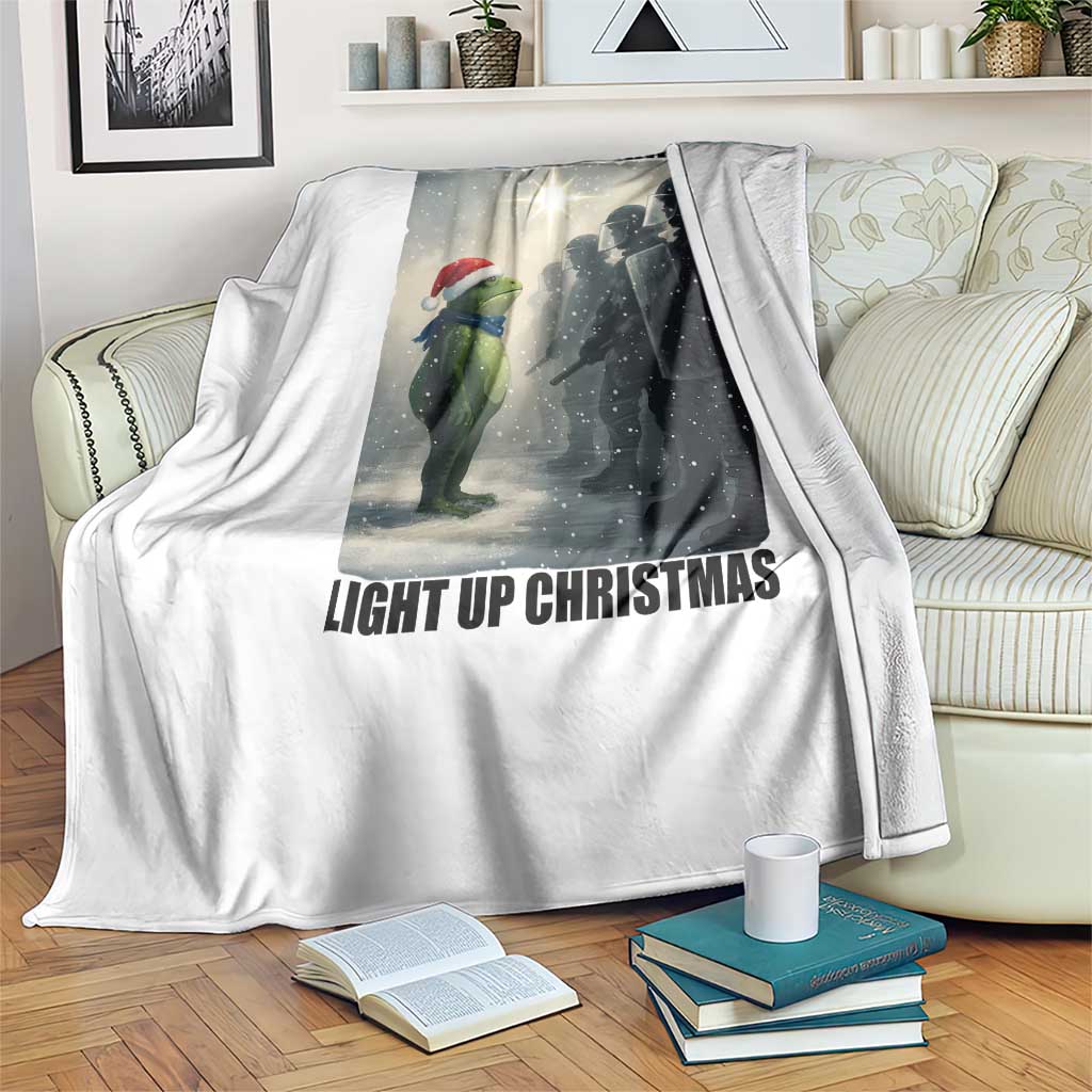 Frogs Resist Christmas Throw Blanket Funny Portland Protest ICE Activist Meme TS14 Print Your Wear